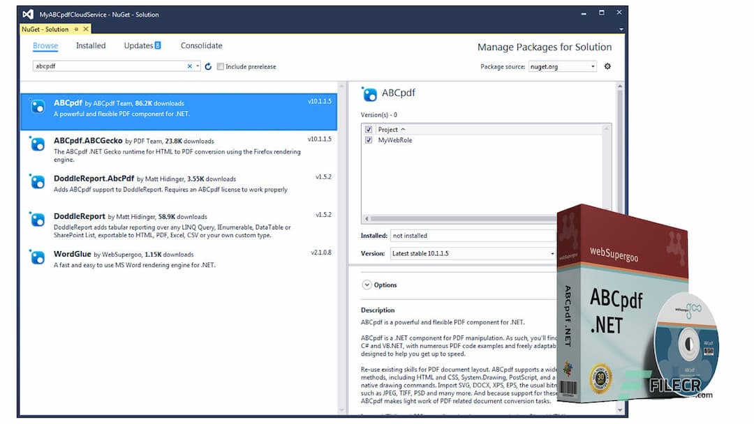 WebSupergoo ABCpdf DotNET 11.314 - FileCR