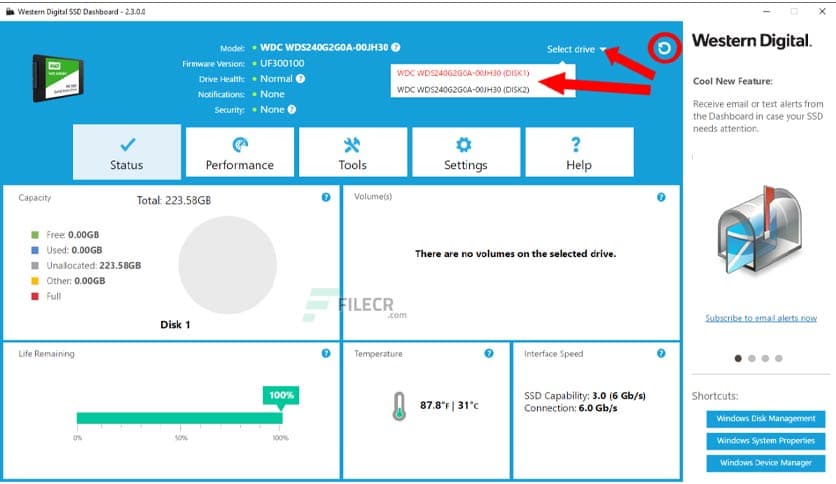 Western Digital WD SSD Dashboard 7.0.2.3 - FileCR