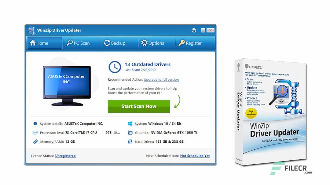 WinZip Driver Updater 5.43.2.2 Free Download - FileCR