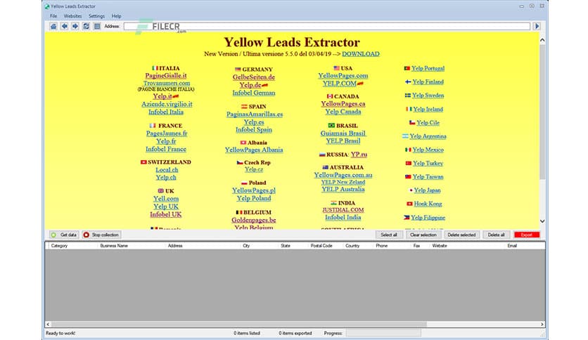 Yellow Leads Extractor 9.3.1 Free Download - FileCR