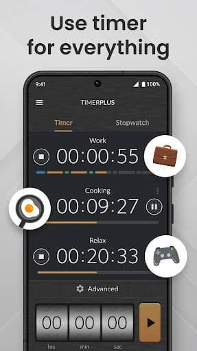 Timer Plus with Stopwatch Mod APK Free Download - FileCR