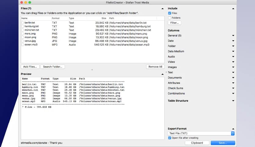 StefanTrost FilelistCreator for MacOS Download (Latest 2025) - FileCR