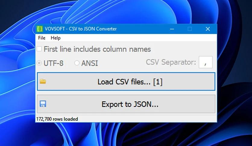 VovSoft CSV to JSON Converter Download (Latest 2025) - FileCR