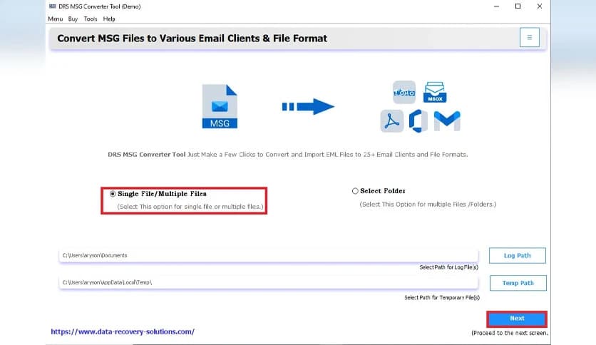 MigrateEmails MSG Converter Download (Latest 2026) - FileCR