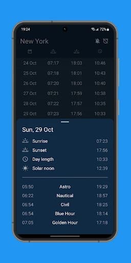Sunrise and Sunset Times Mod APK Free Download - FileCR
