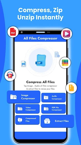 Files Compressor - Reduce Size Mod APK Free Download - FileCR