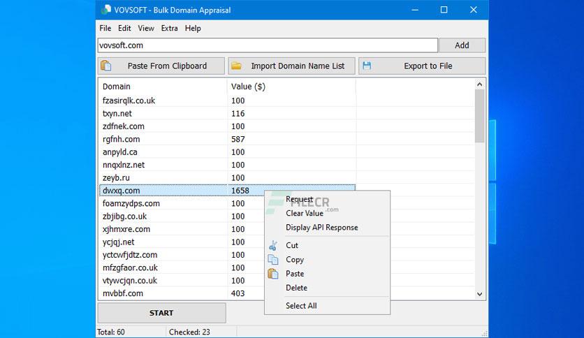 VovSoft Bulk Domain Appraisal 4.0 Free Download - FileCR