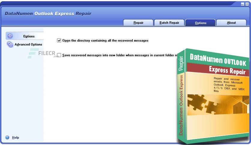 DataNumen Outlook Express Repair  - FileCR